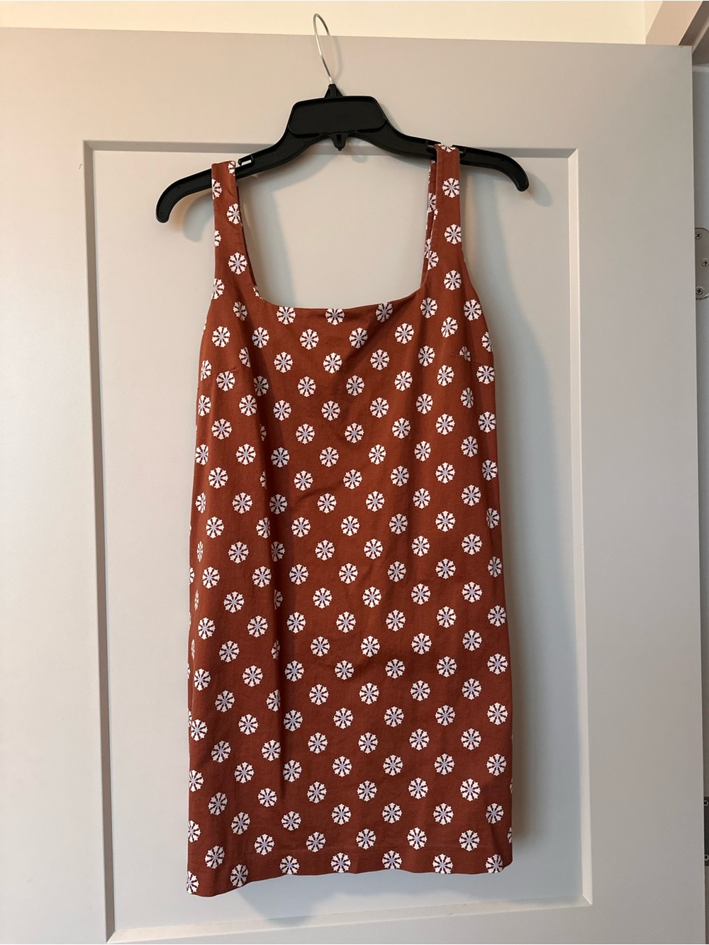 Anthropologie Brown Floral Square-Neck Slip Dress - Women - Picture 3 of 3
